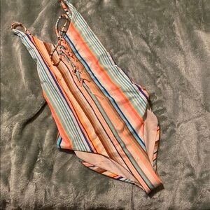 Striped Multicolor One-Piece Swimsuit